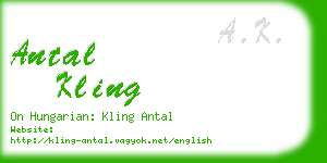 antal kling business card